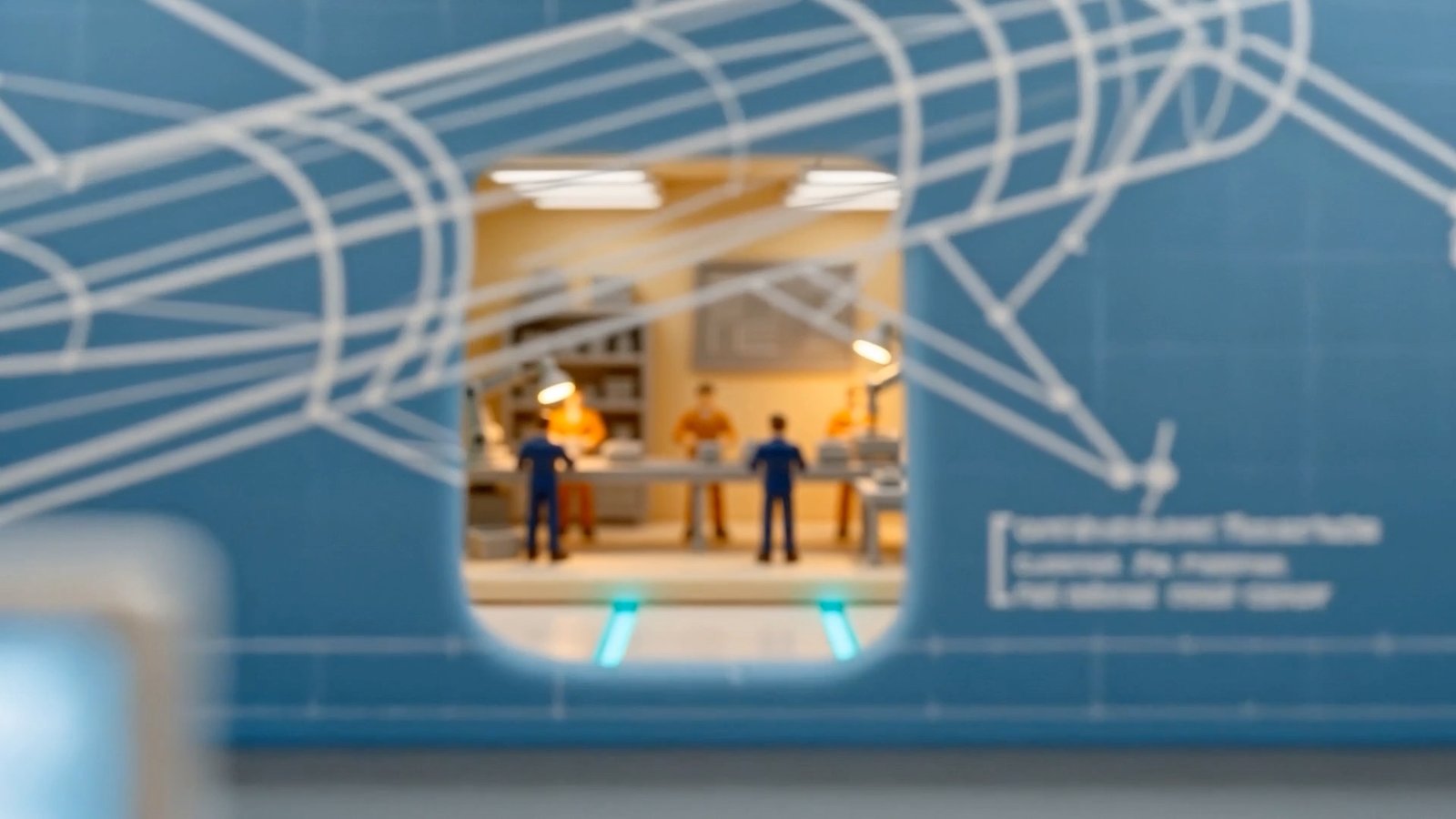 Build — miniature foundry diorama. Design becomes working software.